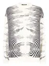 Roberto Cavalli Sweatshirt Mit Zebra-print In Weiss