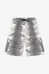 Roberto Cavalli Zebra-print Swim Shorts In Black/white