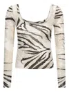 Roberto Cavalli Zebra-print T-shirt In Neutrals