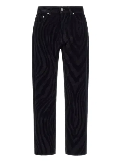 ROBERTO CAVALLI ZEBRA-PRINT VELVET TROUSERS