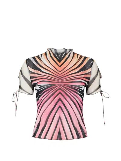 Roberto Cavalli Zebra-print T-shirt In Multi