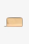 Roberto Cavalli Zip-around Wallet With Snake Print In Gold