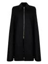 Roberto Cavalli Zip-front Shoulder-padded Cape In Black