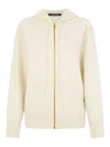 Roberto Cavalli Zip-up Hooded Sweatshirt In Neutral