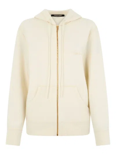 ROBERTO CAVALLI ZIP-UP HOODED SWEATSHIRT