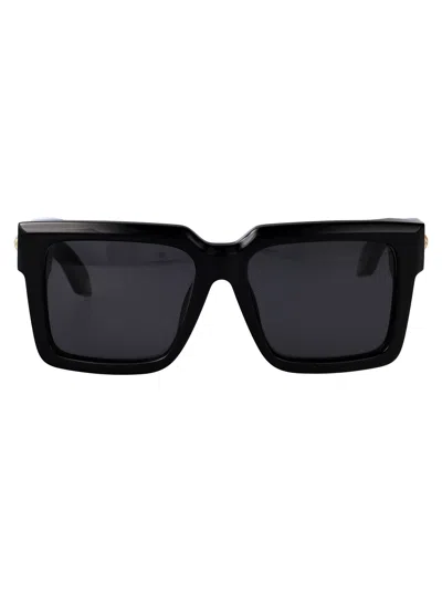 Roberto Cavalli Nero Lucido Acetate Sunglasses In Black