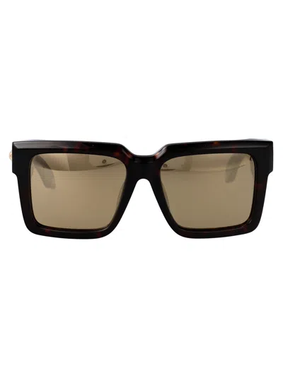 Roberto Cavalli Havana Lucida Acetate Sunglasses In Black