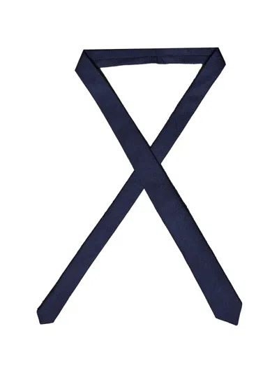Roberto Clerici Honeycomb-knit Tie In Blue