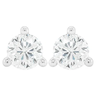 Pre-owned Roberto Coin 1.06ct F Vs1  Cento Collection Diamond 18 Carat Gold Stud Earrings In Multi