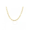 Roberto Coin 18 Karat Yellow Gold Alternating Polished & Fluted Fine Paperclip Link Chain Necklace - In Yellow