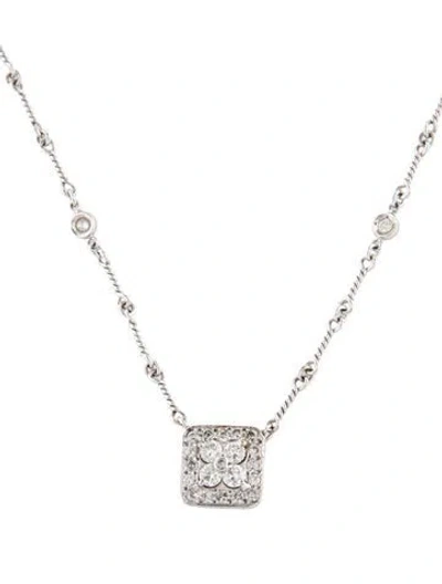 Pre-owned Roberto Coin 18k 1.15ctw Diamond Pendant Necklace, 16.5" In Multi