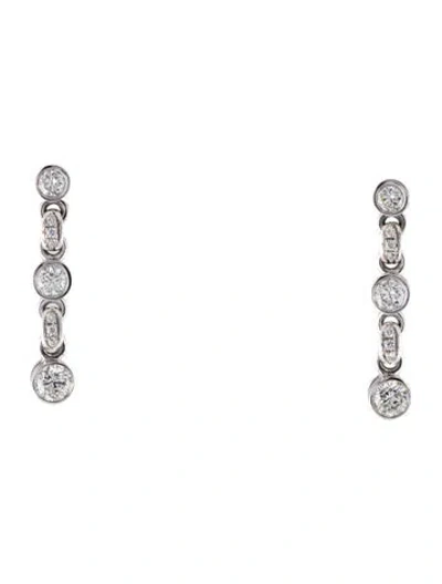 Pre-owned Roberto Coin 18k 2.18ctw Diamond Drop Earrings In Multi