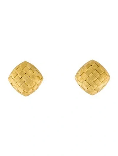 Pre-owned Roberto Coin 18k Appassionata Woven Earclips In Multi