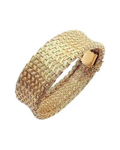 Roberto Coin 18k Basket Weave Bracelet (authentic ) In Gold