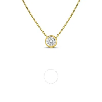 Roberto Coin 18k Bezel Set Diamond Solitaire Necklace - 001954aychx0 In Yellow