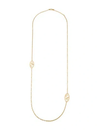 Pre-owned Roberto Coin 18k Bollicine Small Station Necklace, 37" In Multi