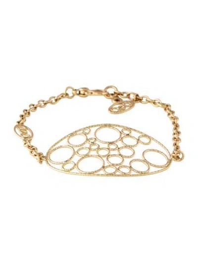 Pre-owned Roberto Coin 18k Bollicine Station Bracelet, 7" In Multicolor