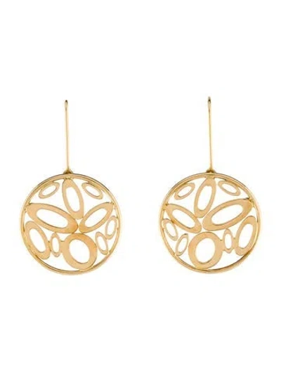 Pre-owned Roberto Coin 18k Chic & Shine Circle Drop Earrings In Multi