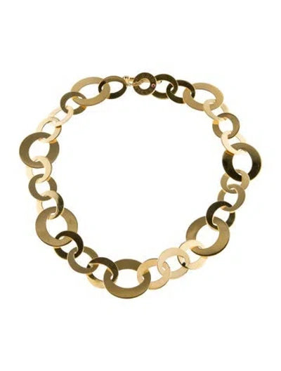 Pre-owned Roberto Coin 18k Chic And Shine Circle Necklace, 17.25" In Multi