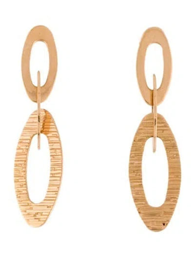 Pre-owned Roberto Coin 18k Chic & Shine Oval Link Drop Earrings In Multi