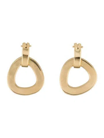 Pre-owned Roberto Coin 18k Convertible Door Knocker Drop Earrings In Multi