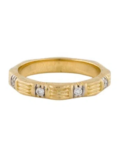 Pre-owned Roberto Coin 18k Diamond Appassionata Band In Multi