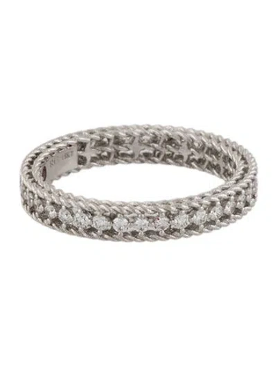 Pre-owned Roberto Coin 18k Diamond Band In Multi