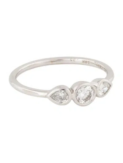 Pre-owned Roberto Coin 18k Diamond Cento Dolce Three Stone Ring In Multi