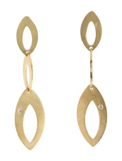 Pre-owned Roberto Coin 18k Diamond Chic-shine Drop Earrings In Multicolor