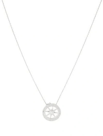 Pre-owned Roberto Coin 18k Diamond Compass Pendant Necklace, 28" In Multi