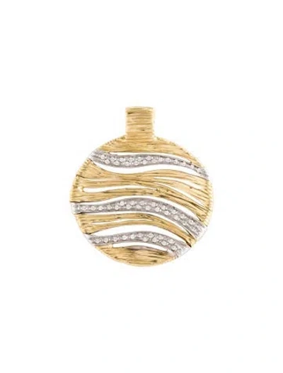 Pre-owned Roberto Coin 18k Diamond Elephantino Pendant In Multi