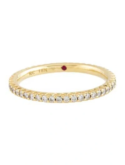 Pre-owned Roberto Coin 18k Diamond Eternity Band In Multicolor
