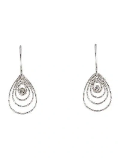 Pre-owned Roberto Coin 18k Diamond Mauresque Drop Earrings In Multi