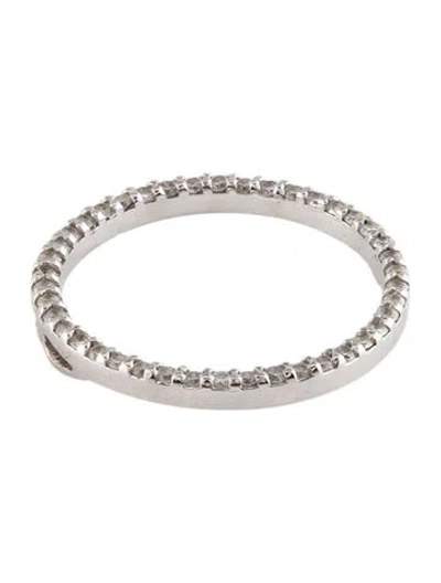 Pre-owned Roberto Coin 18k Diamond Open Circle Slider Pendant, 1" In Multi