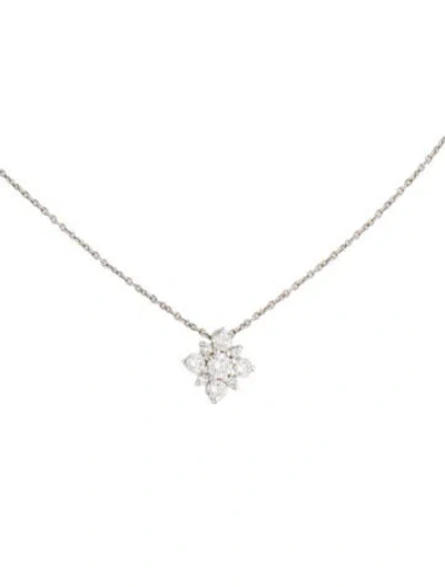 Pre-owned Roberto Coin 18k Diamond Pendant Necklace, 18" In Multicolor