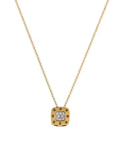 Pre-owned Roberto Coin 18k Diamond Pois Moi Pendant Necklace, 18" In Multi