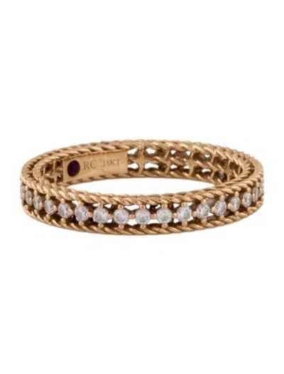 Pre-owned Roberto Coin 18k Diamond Princess Eternity Ring In Multi