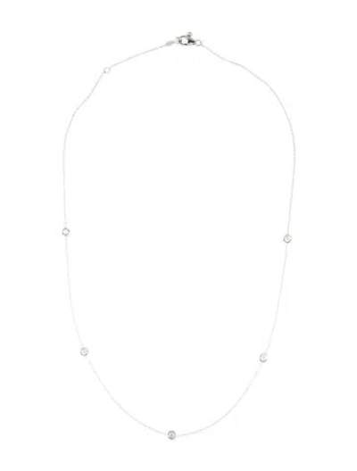 Pre-owned Roberto Coin 18k Diamond Station Necklace, 17.5" In Multi