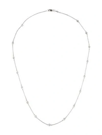 Pre-owned Roberto Coin 18k Diamond Station Necklace, 20" In Multi