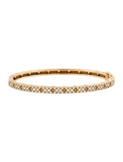 Pre-owned Roberto Coin 18k Diamond Symphony Pois Moi Bangle Bracelet In Multi
