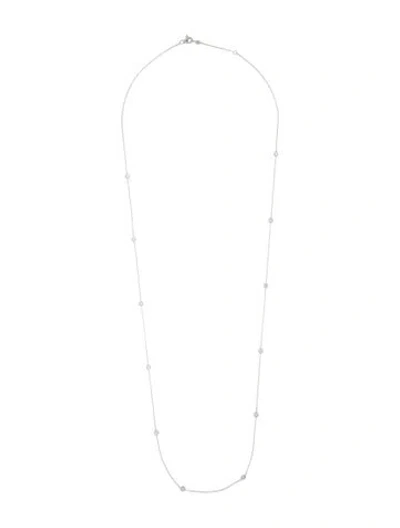 Pre-owned Roberto Coin 18k Diamond Twelve Station Necklace, 34" In Multi