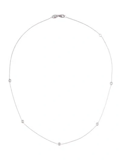 Pre-owned Roberto Coin 18k Diamonds By The Inch Five Station Necklace, 18" In Multi