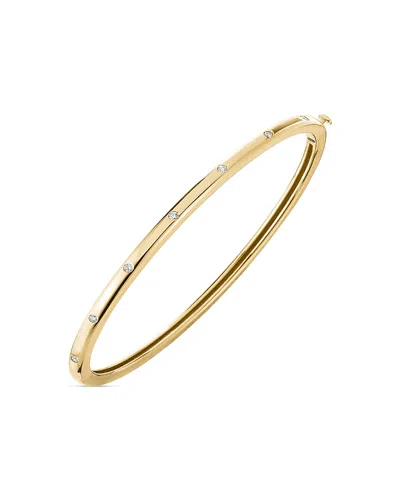 Roberto Coin 18k Gold Classica Diamond Pave Thin Bangle Bracelet