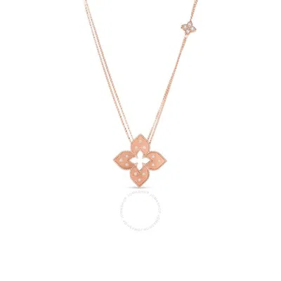 Roberto Coin 18k Gold Venetian Princess Medium Diamond Flower Long Necklace - 7772018ax30x In Multi