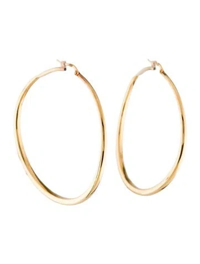 Pre-owned Roberto Coin 18k Graduated Hoop Earrings In Multi