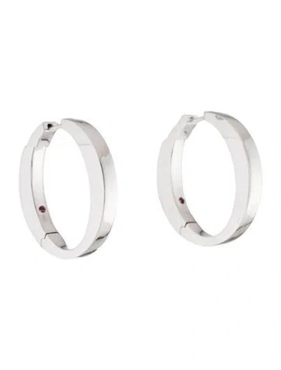 Pre-owned Roberto Coin 18k Hoop Earrings In Multi