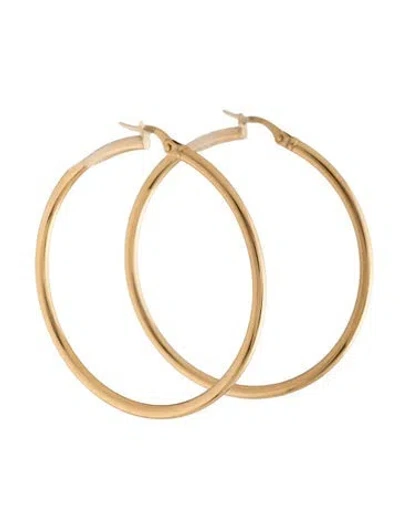Pre-owned Roberto Coin 18k Hoop Earrings In Multicolor