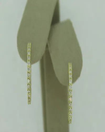 Roberto Coin 18k Inside Outside Diamond Hoop Earrings, 22mm In 05 Yellow Gold
