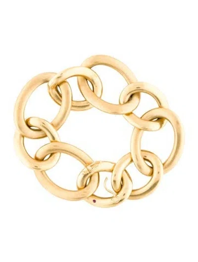 Pre-owned Roberto Coin 18k Large Link Bracelet, 6.75" In Multi