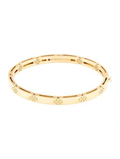 Pre-owned Roberto Coin 18k Love In Verona Bangle, 6.75" In Multicolor